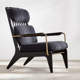 Gharaana Armchairs Suvya Stylish Plush Wing Chair